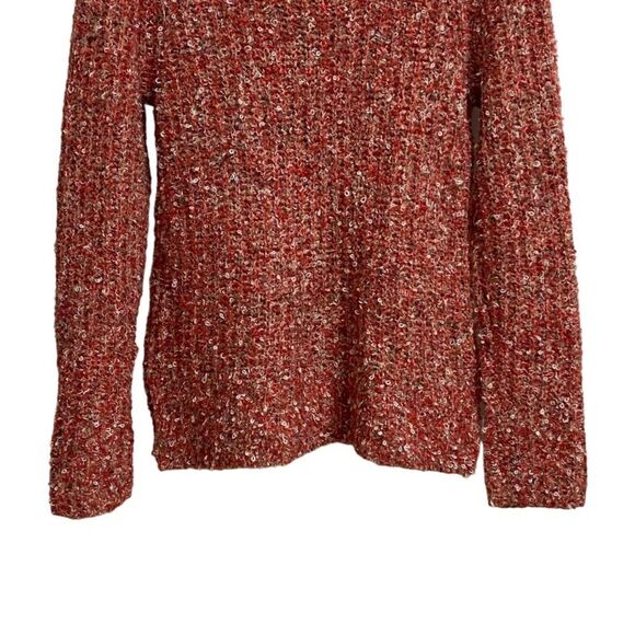 Skye's The Limit Women's Open Knit Cowl Neck Sweater Size S Marled Red Boho - Picture 9 of 14